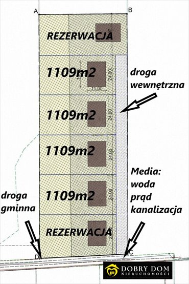 działka na sprzedaż 1109m2 działka Białowieża