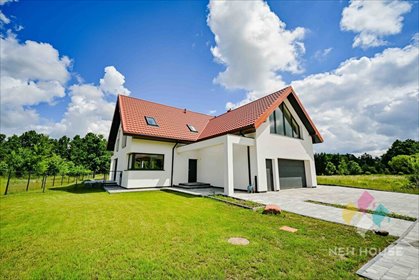 Nowoczesny dom nad jeziorem, 5 pokoi, garaż, rekreacja dom Sząbruk, Różana