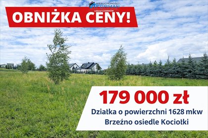 działka na sprzedaż 1628m2 działka Brzeźno