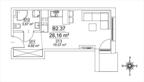 mieszkanie na sprzedaż 28m2 mieszkanie Kraków, Krowodrza, Józefa Wybickiego