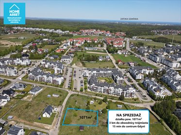 Polecam działkę 1071 m² w Gdyni Chwarzno-Wiczlino działka Gdynia, Chwarzno-Wiczlino, Henryka Szymańskiego
