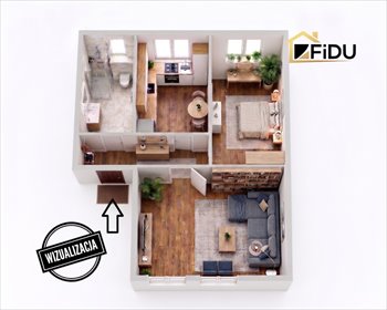 Na sprzedaż funkcjonalne 2-pokojowe mieszkanie 54,7 m² w Elblągu mieszkanie Elbląg, Tadeusza Kościuszki