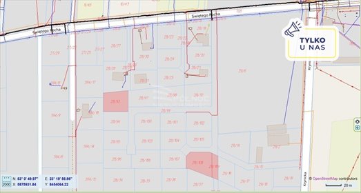 działka na sprzedaż 859m2 działka Zabłudów, św. Rocha