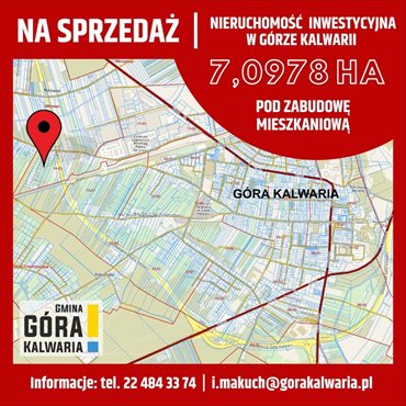 działka na sprzedaż 70978m2 działka Góra Kalwaria, Leśna