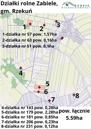 działka na sprzedaż 559000m2 działka Zabiele