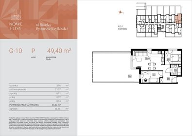 mieszkanie na sprzedaż 49m2 mieszkanie Bydgoszcz, Czyżkówko, Flisacka
