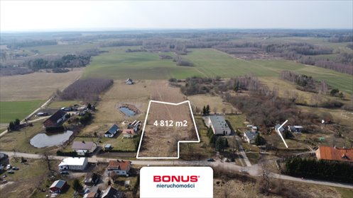 Do sprzedania działka 4812 m² w Elgnówku z lasem i jeziorem działka Elgnówko