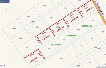 działka na sprzedaż 1066m2 działka Gardeja