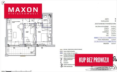 mieszkanie na sprzedaż 54m2 mieszkanie Warszawa, Mokotów, ul. Bokserska