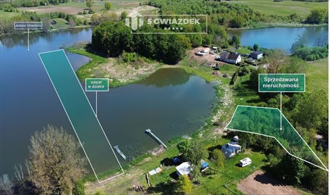 Działki nad jeziorem Uniemino z dostępem do łowiska działka Uniemino