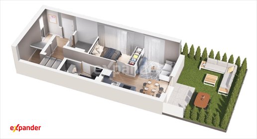Nowoczesne dwupoziomowe mieszkanie z ogródkiem i smart home dom Wrocław, Konduktorska
