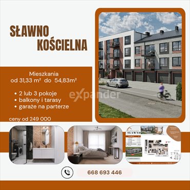 mieszkanie na sprzedaż 31m2 mieszkanie Sławno, Kościelna
