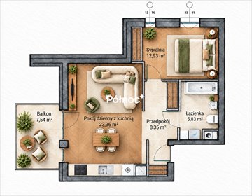 Jasne 50 m² z balkonem w zielonym Sławinie - polecam! mieszkanie Lublin, Sławin