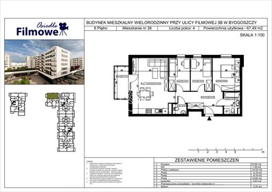 mieszkanie na sprzedaż 67m2 mieszkanie Bydgoszcz, Bartodzieje Małe, Filmowa