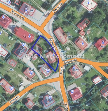 Działka 564 m² z domem i budynkiem gospodarczym (Bażanówka) działka Bażanówka, Słoneczna