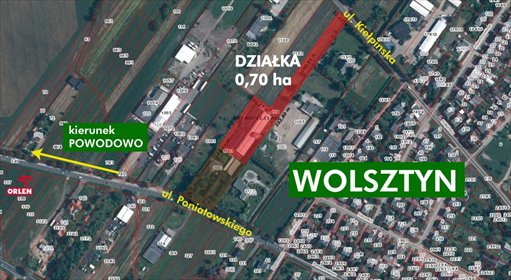 działka na sprzedaż Wolsztyn Kiełpińska / Poniatowskiego 7100 m2