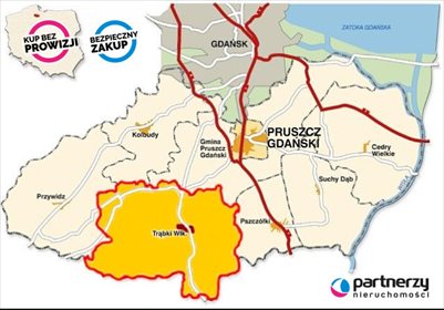 działka na sprzedaż 8500m2 działka Trąbki Wielkie, Gdańska