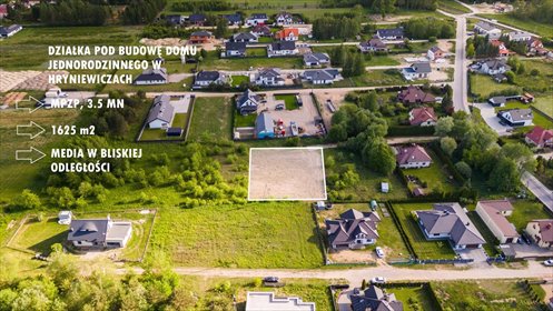 Działka budowlana 1625 m² z mediami, spokojna okolica działka Hryniewicze