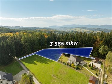 Działka 3565 m² z lasem i południową ekspozycją - polecam! działka Jordanów, Zagrody
