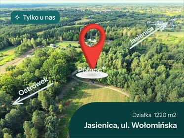Działka 1220 m² w Jasienicy z szerokim frontem polecam działka Jasienica, Wołomińska