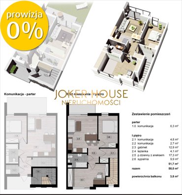 mieszkanie na sprzedaż 58m2 mieszkanie Rzeszów, Budziwój