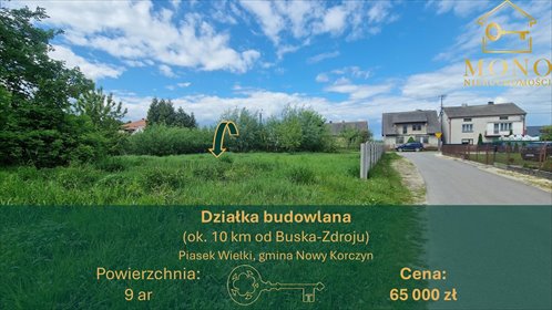 działka na sprzedaż 900m2 działka Piasek Wielki