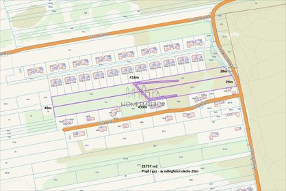 Działka 21 737 m² w Warszawie - media w pobliżu działka Warszawa, Białołęka, Mańki-Wojdy, Kroczewska
