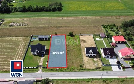 Działka budowlana 1093 m² Kamyk, media, ogrodzona działka Kamyk, Reymonta