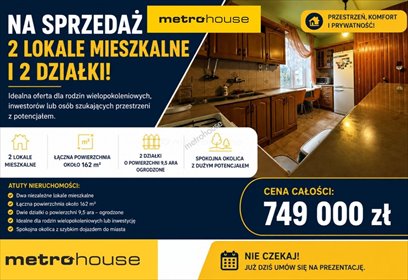 Sprzedam atrakcyjne 2 mieszkania z garażem i działkami w Krośnie mieszkanie Krosno