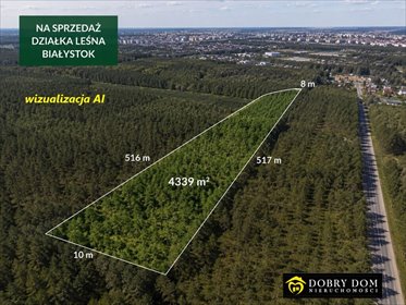 Zapraszam do zakupu działki leśnej 4339 m² w Białymstoku działka Białystok, Leśna Dolina