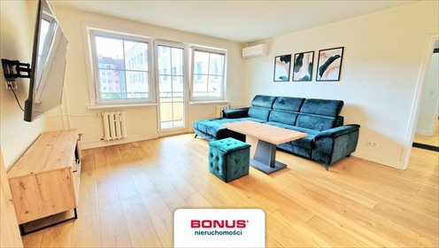 Polecam przestronne 3-pokojowe mieszkanie 59,9 m² z balkonem i klimatyzacją mieszkanie Szczecin, Os. Majowe, Witolda Gombrowicza