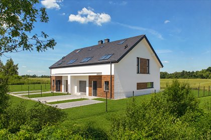 Sprzedam nowoczesny bliźniak 150m² z antresolą i garażem dom Zębice, Leśna