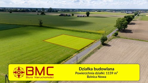 działka na sprzedaż 1159m2 działka Bzinica Nowa, Klonowa