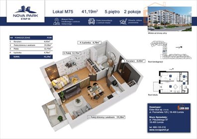 mieszkanie na sprzedaż 41m2 mieszkanie Łomża, Akademicka