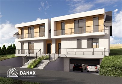 Nowoczesny bliźniak z garażem 199 m2, stan deweloperski dom Morawica