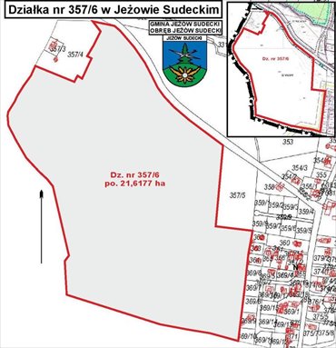 działka na sprzedaż 216177m2 działka Jeżów Sudecki