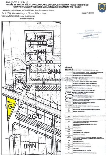 Działka budowlana pod dzierżawę Krubin 1 637m2 Foto 1