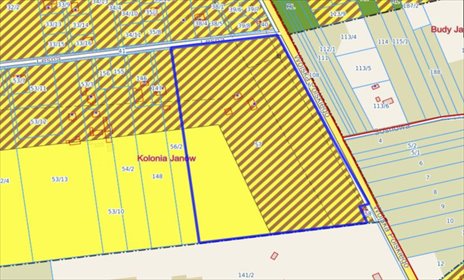Do sprzedania działka inwestycyjna 59 000 m² w Kolonii Janów działka Kolonia Janów, Wojska Polskiego