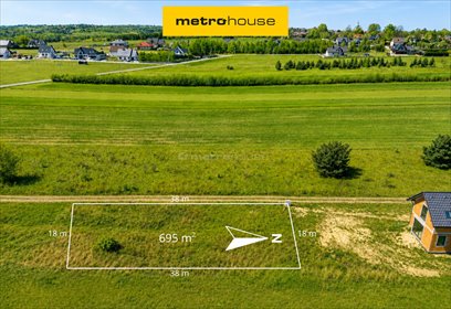 Działka budowlana 695 m² z projektem domu, blisko jeziora działka Mierzęcice, Zasadzina