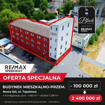 lokal użytkowy na sprzedaż 1463m2 lokal użytkowy Nowa Sól, Topolowa