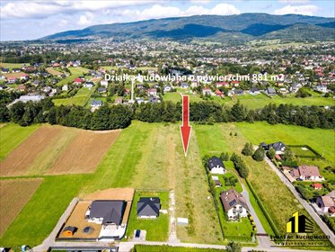 Na sprzedaż działka 881 m² w Łodygowicach z nowoczesną zabudową działka Łodygowice