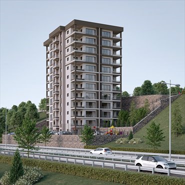 Stylowy 3-pokojowy apartament z widokiem na morze i miasto mieszkanie Kaşüstü, Kaşüstü, Yomra, Trabzon