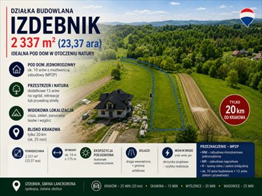 działka na sprzedaż 2337m2 działka Izdebnik, Dworska
