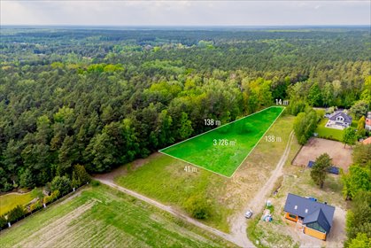 Działka przy Kampinoskim Parku Narodowym – 3726 m² działka Leszno
