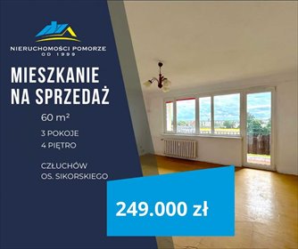 mieszkanie na sprzedaż 60m2 mieszkanie Człuchów, Sikorskiego