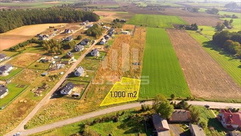 działka na sprzedaż 1000m2 działka Wielgłowy, Pelplińska