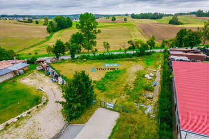 Działka budowlano-usługowa w Półcznie, 1187 m2, media działka Półczno
