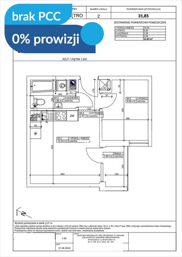 Nowoczesne mieszkanie z widokiem na Wisłę w Fordonie mieszkanie Bydgoszcz, Fordon, Bydgoska