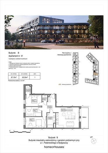 mieszkanie na sprzedaż 83m2 mieszkanie Bydgoszcz, Śródmieście, Ignacego Paderewskiego