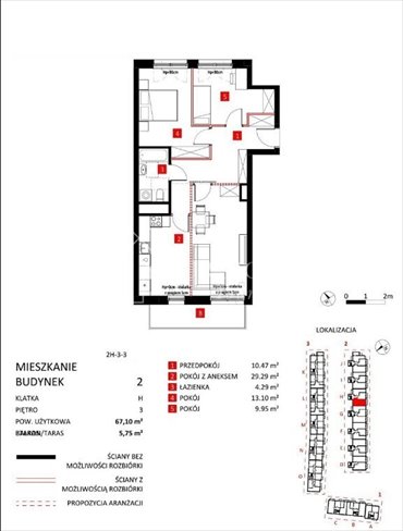 mieszkanie na sprzedaż 67m2 mieszkanie Wrocław, Partynice, Partynice